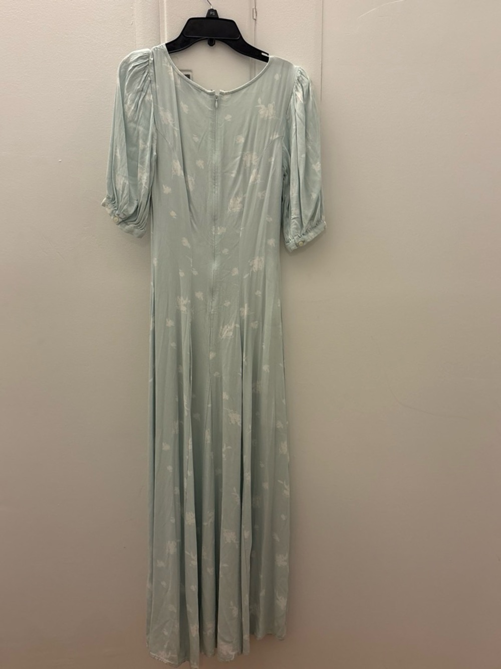 Something Navy Teal Chalk Etch Flowers Maxi Dress - Picture 4 of 8